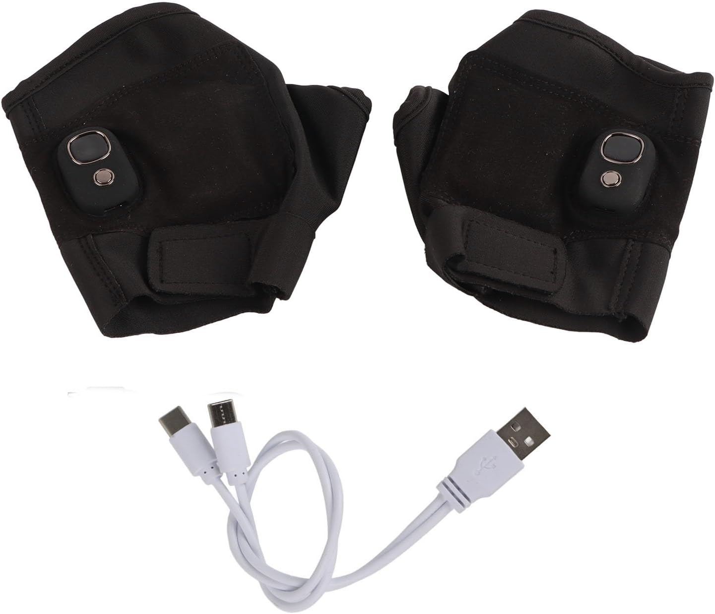 Pilipane Heated Gloves Electric Heated Gloves Rechargeable Heated Gloves USB 5V 5W Three Level Adjustment Display Design Half Finger Intelligent Heating Gloves for Outdoor Work Winter