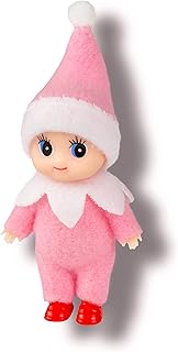 LitoMagic Christmas Baby Elf in Pink Jumpsuit