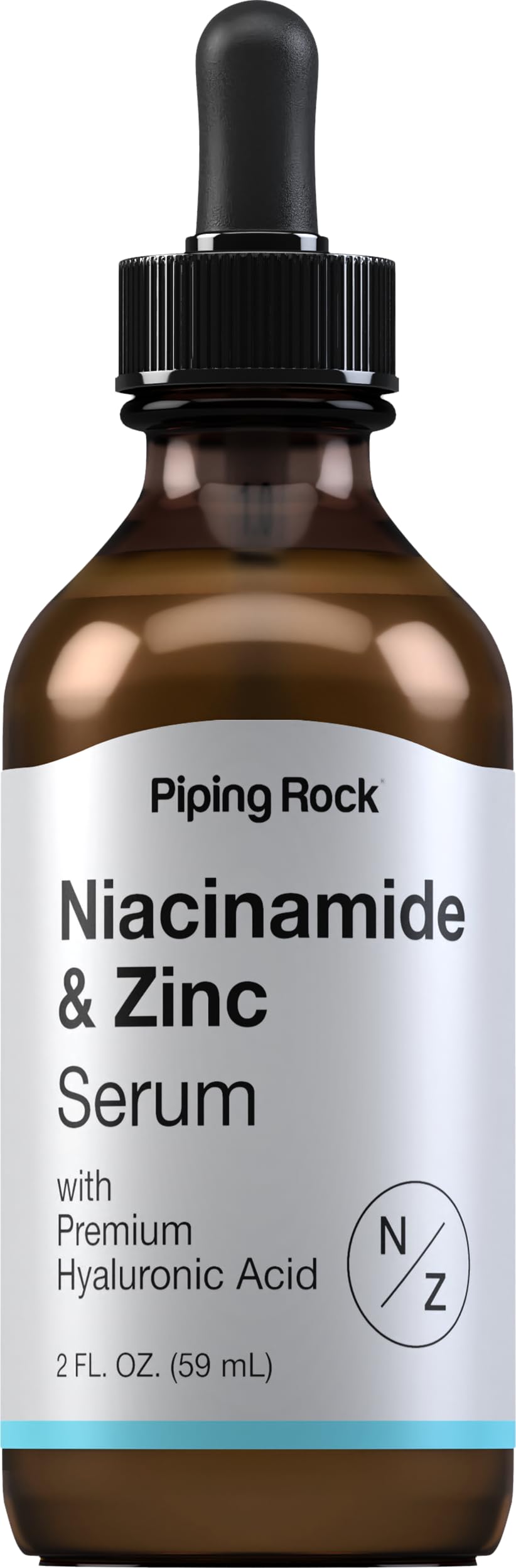 Piping Rock Niacinamide and Zinc Serum | 2 Fl Oz | Liquid Drops Supplement | with Hyaluronic Acid | Vegetarian, Non-GMO, Gluten Free