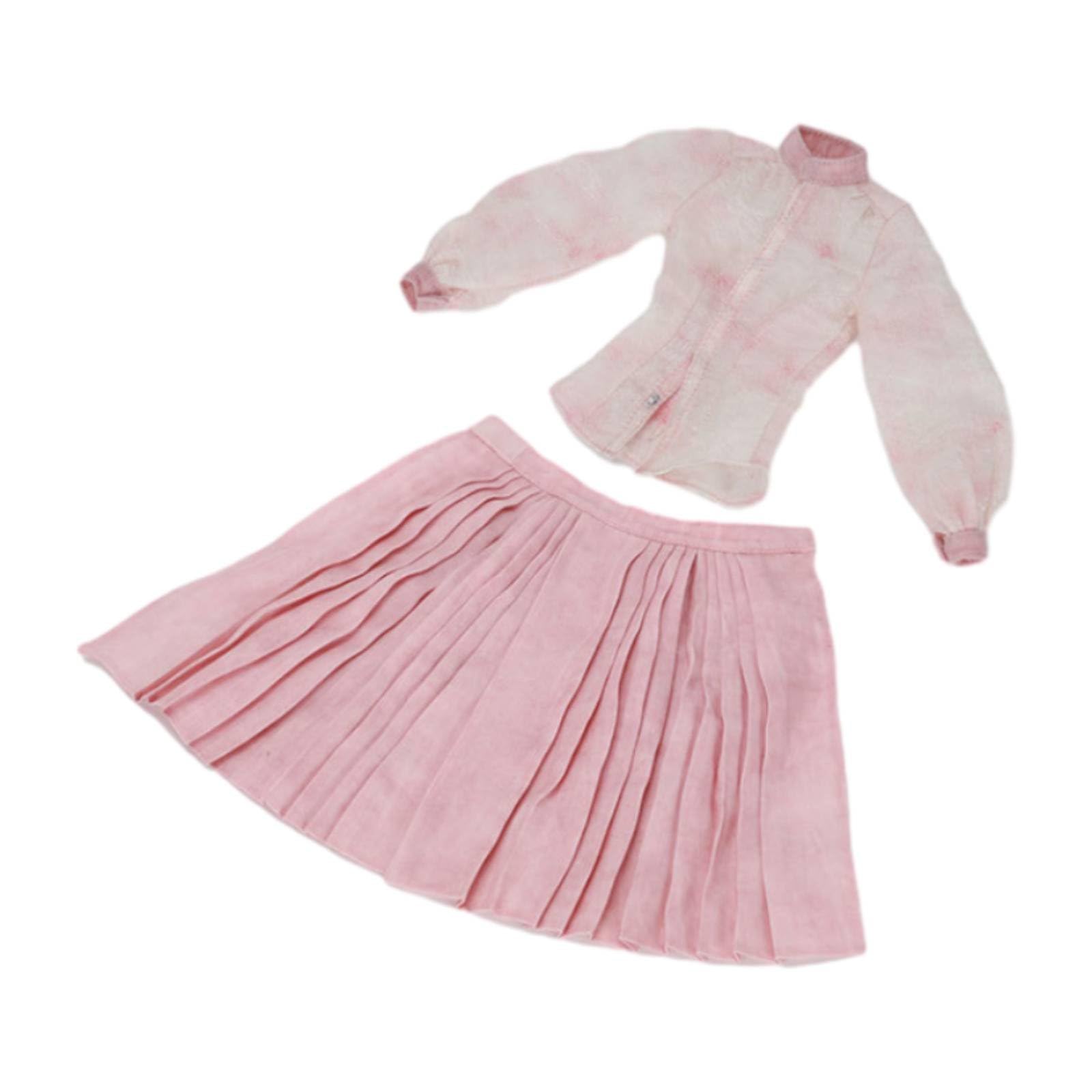 predolo Traditionelles Chinesisches Kleid Puppenkleidung Outfit Bluse Rock Kostüm Traditionsstil Pleated Silhouette für Fotoshootings Dioramen Sammlung Größe , A-Stil