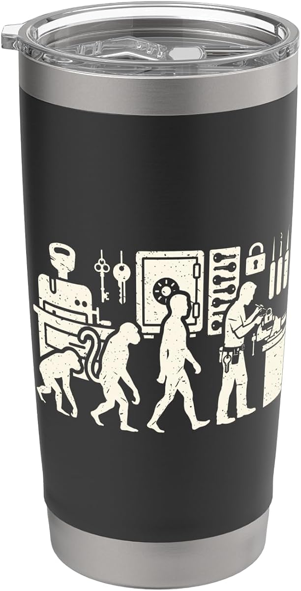 Locksmith Evolution Funny Lock Picking Professional Job Work Stainless Steel Insulated Tumbler