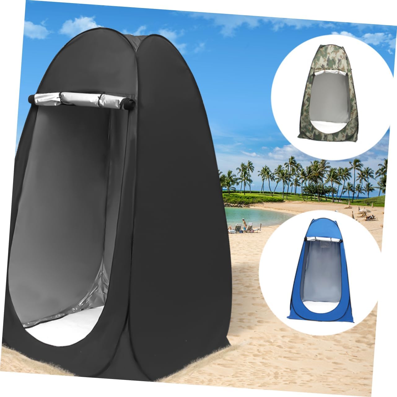 1Pc Portable Movable Changing Tent Outdoor Automatic Fishing Tent for Camping No Design Durable Black for Fishing Outdoor Activities