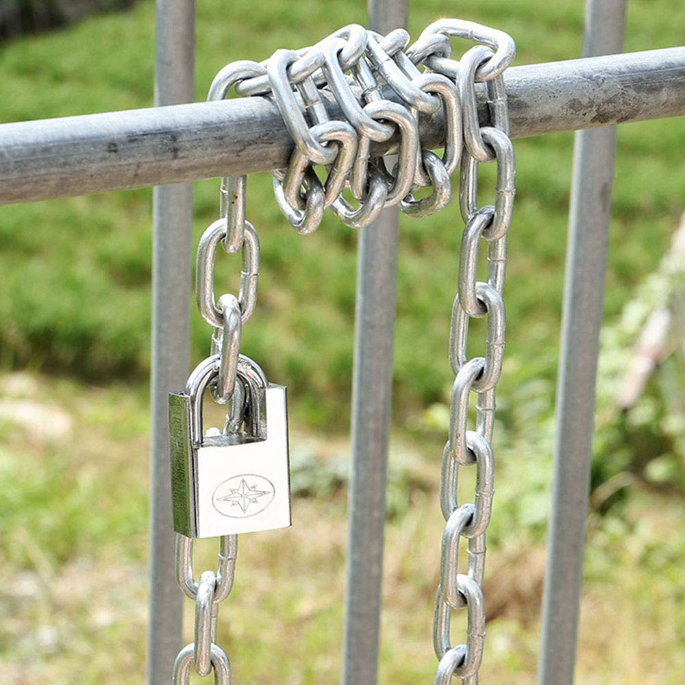 Lucchetto a catena di sicurezza per moto, moto, bici, lucchetto di sicurezza con nodo da 6 mm, 1,5 m