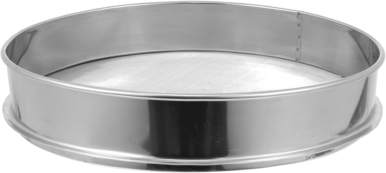 BESPORTBLE Household Stainless Steel Flour Sifter Handheld Fine Mesh Baking Strainer Kitchen Sieving Tool for Home Baking and Cooking
