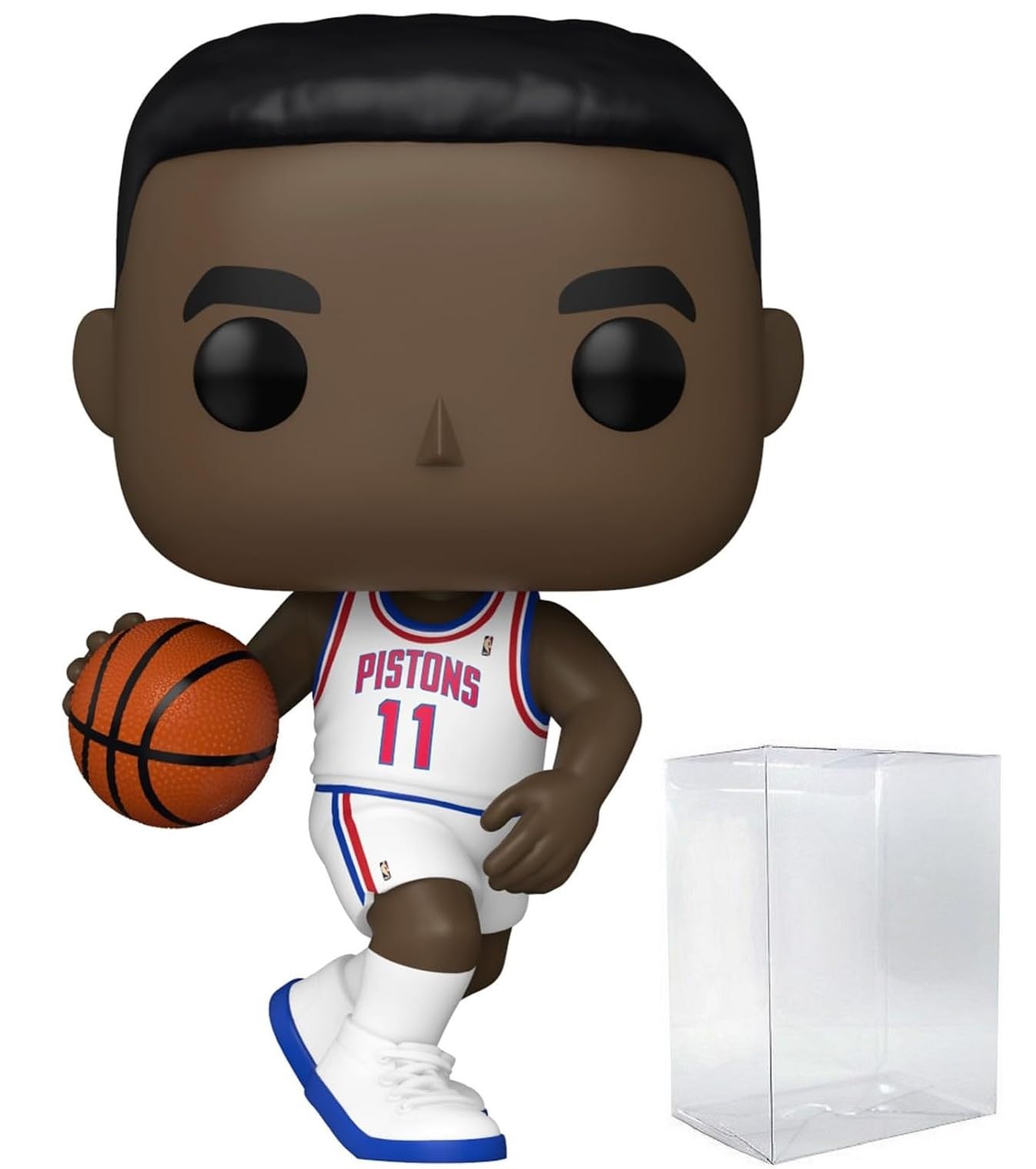 POP NBA: Legends - Isiah Thomas (Pistons Home) Funko Vinyl Figure (Bundled with Compatible Box Protector Case), Multicolore, 9,5 cm