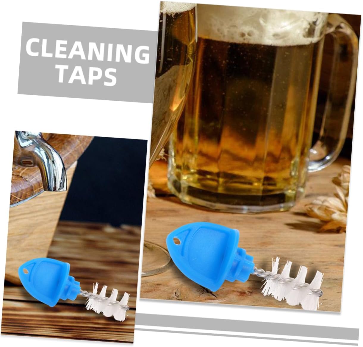 12pcs Beer Tap Cleaning Brush Draft Beer Faucet Cap Plugs Accessory Kit