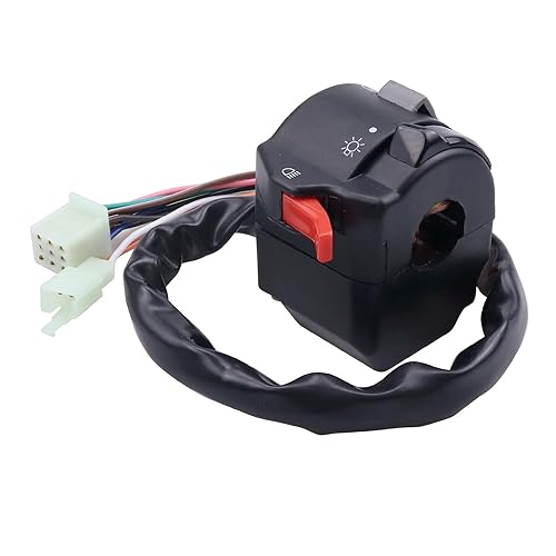 Miniatura 4 de VOZINMOST Interruptor de motocicleta de 78 pulgadas 0.866in, interruptor de mando, botón de bocina, señal de giro, lámpara de niebla eléctrica,