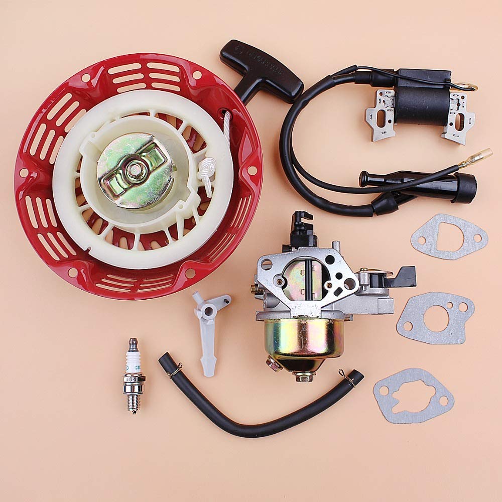 Tiempo Beixi Arrancador de Retroceso Bobina de Encendido del carburador Junta Kit for Honda GX120 GX160 GX200 168F 5.5HP 6.5HP Motor Motor Generador de Gasolina