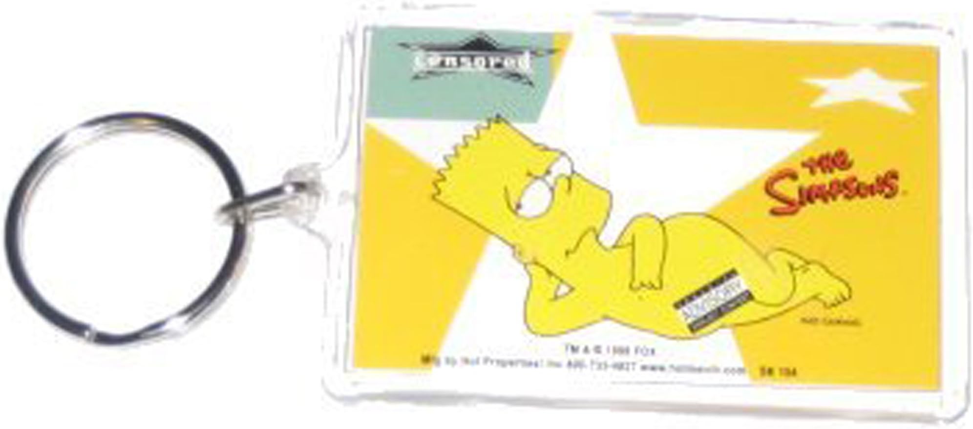 Hot Properties Simpsons Bart Star Lucite Keychain SK154