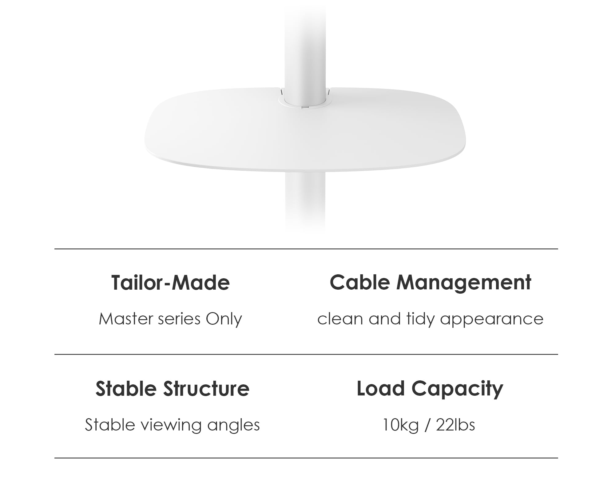 FITUEYES Plaque d'étagère en Métal Capacité de Charge 10kg Convient aux Séries Master 2nd FT48