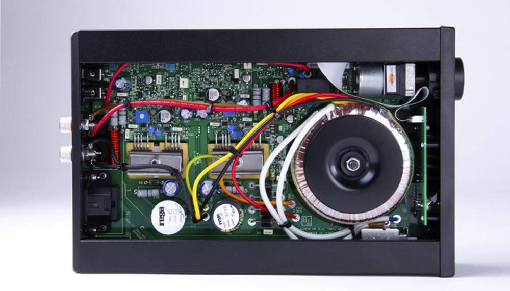 Rega IO - Amplificatore integrato con stadio fono integrato, 30 W per canale e presa per cuffie