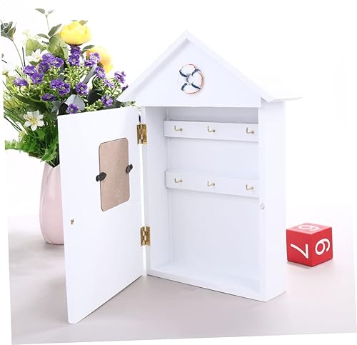 Miniatura 3 de STOBOK Llavero mediterráneo para llaves náutica, soporte para llaves montado en la pared, gabinete de llaves costero, colgadores de llaves montados