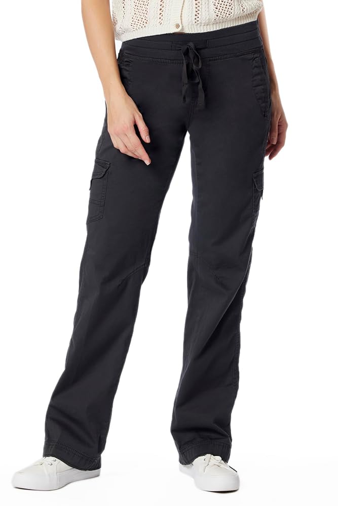 UNIONBAY Women's Straight Leg Cargo Pant, Dk Galaxy Grey, 4