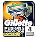 Gillette Fusion 5 ProGlide Power Cuchillas de Afeitar Hombre, Paquete de 4 Cuchillas de Recambio