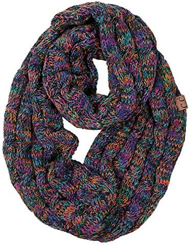 Funky Junque Infinity Scarf for Women – Oversized Chunky Winter Scarf, Colorful Fall Scarves, Soft Sweater Wrap Cozy Style