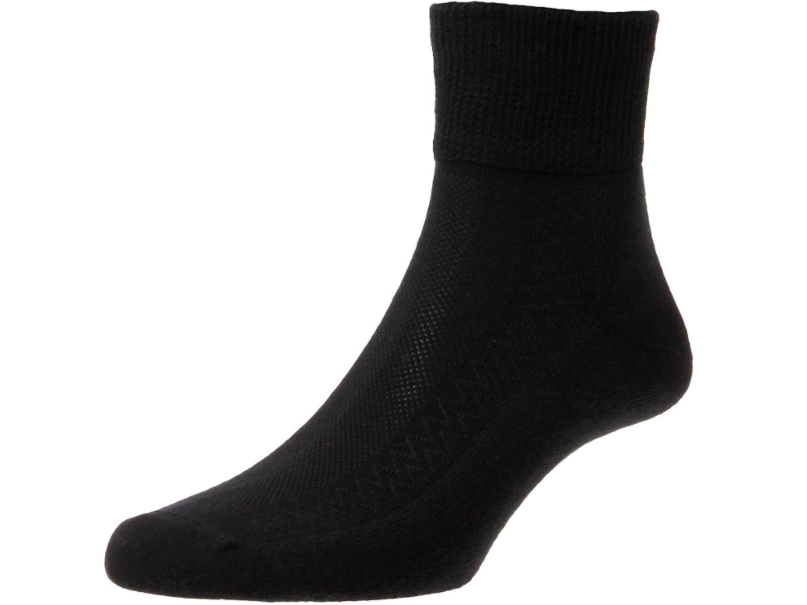 Hj Hall Men's Black Hj1361 Diabetic Low-Rise Cotton Blend Socks/Uk 6-11 Eur 39-45 (Black)