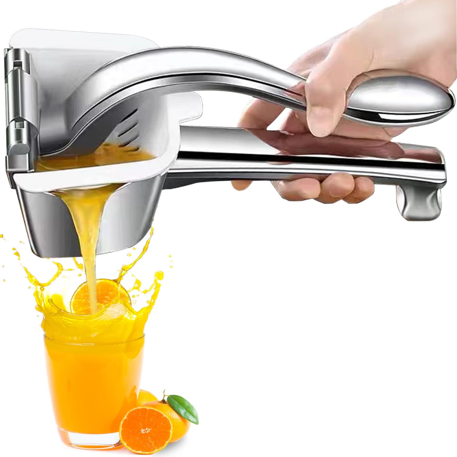 KASTWAVE Real Stainless Steel Lemon Squeezer Citrus Juicer Hand Press Heavy Duty Manual Squeeze Juice Extractor Maker Orange Lime Grapefruit Presser