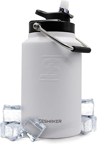 Miniatura 10 de Ice Shaker - Botella de agua de 64 onzas jarra de agua de medio galón botella de agua de acero inoxidable con pajilla como se ve en Shark Tank