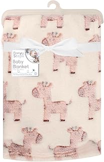 Luxury Soft Fleece Baby Blanket with Cute Giraffe Design 75 x 100cm for Babies from Newborn