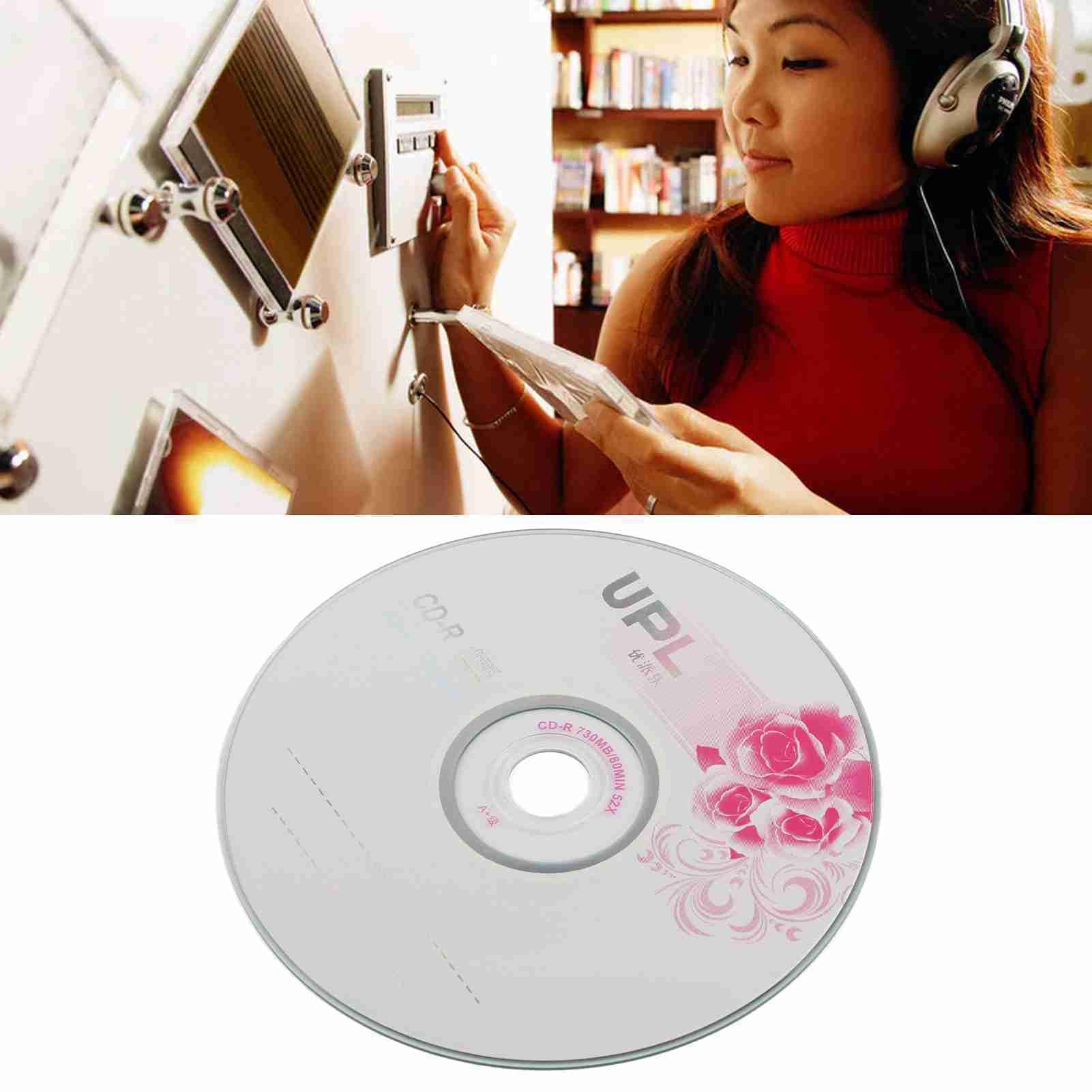 CD en Blanco para Copia de Seguridad de Datos, grabación de Audio de 80 Minutos, Material para PC, no regrabable, Eje de 10 Discos (50 Uds.)