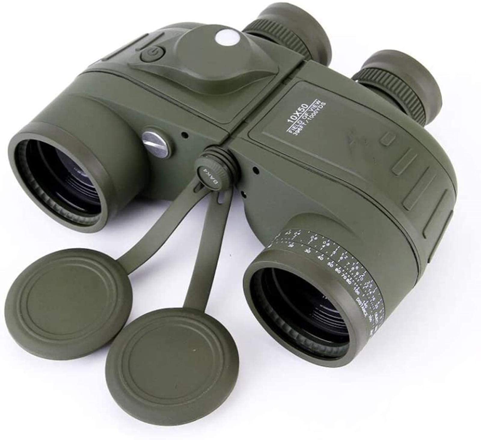 Jumelles Haute définition Navigation Haute définition 10X50 avec Boussole télescope de Vision Nocturne à Faible Niveau de lumière