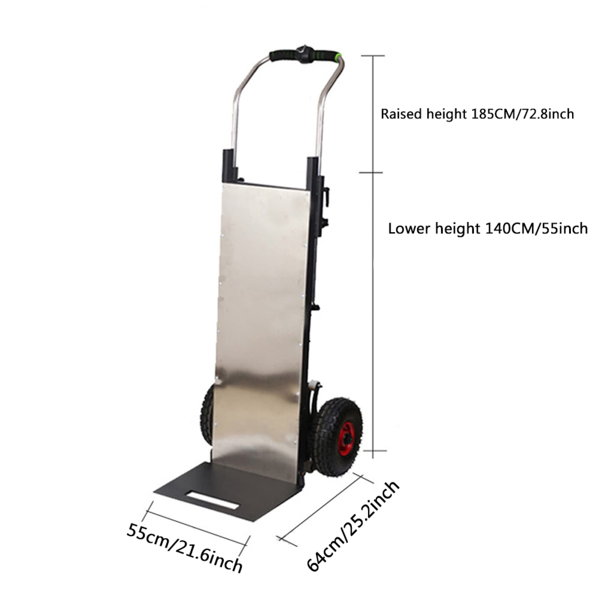 FAXIOAWA Carrello Elettrico per Scale su e Giù per Scale Carrello a Mano 1000w Carrello Piatto Alimentato da 770 libbre Carrelli a Mano industriali -48V 30AH
