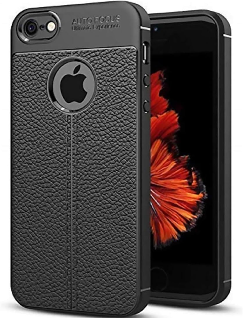 CROMBIE Silicone Back Cover Case Compatible for iPhone 7 (Black)