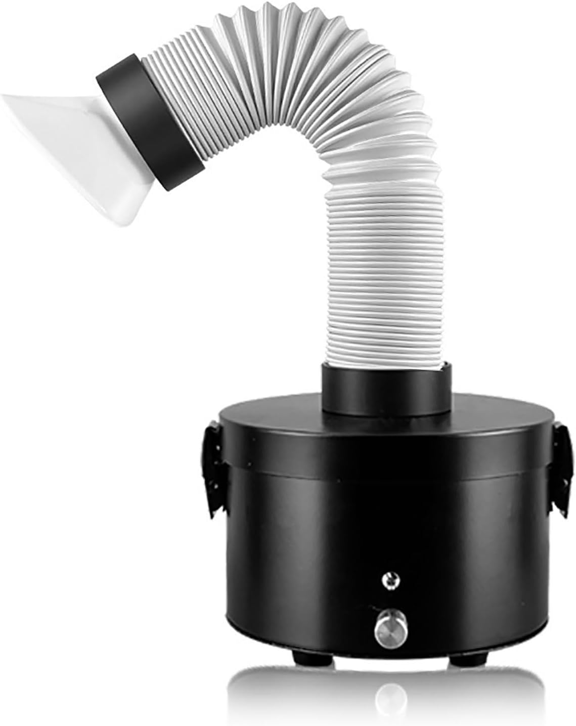 Solder Fume Extractor, Desktop Solder Smoke Absorber with 360° Adjustable Hose, Wind Regulation Adjustment and Strong Suction, Low Noise Welding Design and Takes Up Little Space, for DIY Soldering