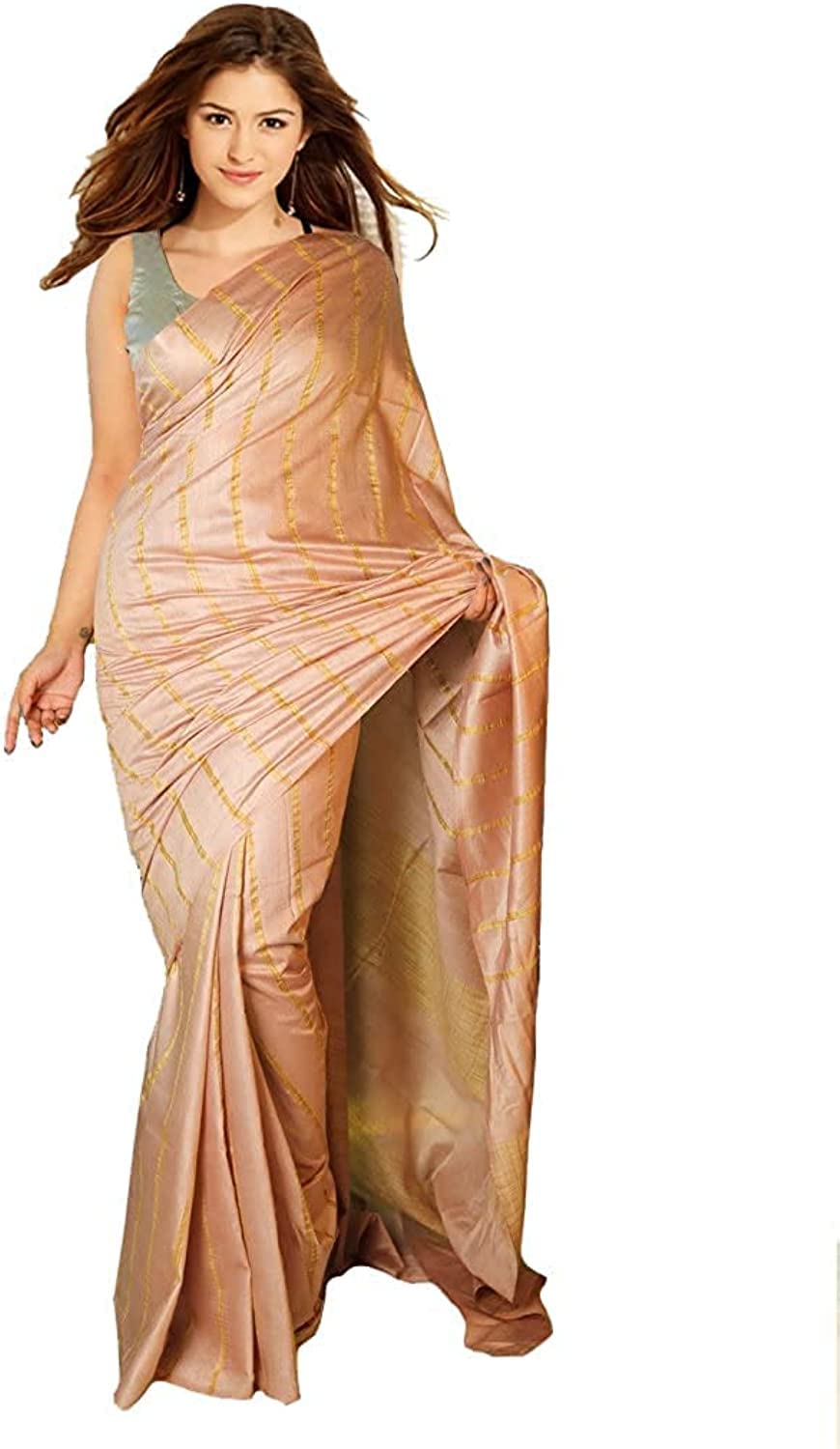 NR HandloomWomen's Bhagalpuri Art Silk Saree With Blouse Piece (NR_1475_Light Pink)