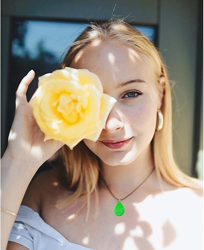 Miniatura 4 de TuNan - 20 moldes de fundición de joyería, moldes de resina colgante de silicona con agujero para colgar, herramientas de manualidades para hacer