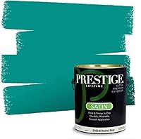 Vista 37 de Prestige Paints. - Base y pintura para exteriores en un solo galón, 1 galón. plano, comparable con Sherwin Williams Topsail.