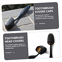 Vista 4 de Maquillaje Negro 4 unids Cepillo de dientes Negro Cepillos de Dientes Tapas para Cepillos de Dientes Cubiertas de Polvo para Cepillo de Dientes