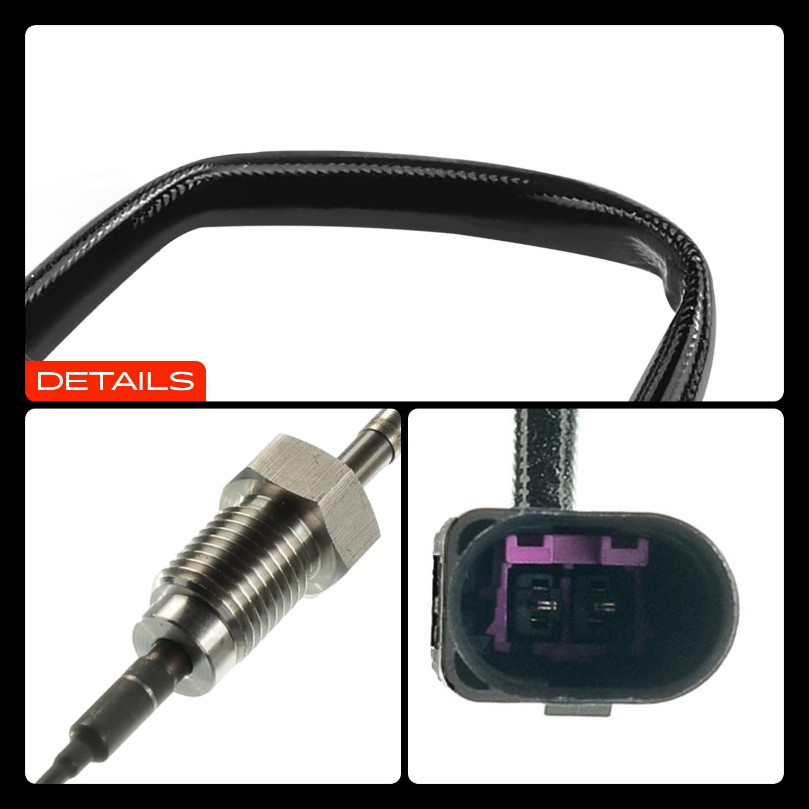 Frankberg Sensore temperatura gas di scarico 2-Poli Compatibile con Multiva.n V 7EF 7EM 7EN 7HF 7HM 7HN Transporter V Bus 7EB 7EJ 7HB 7HJ Touare.g 7L6 7L7 7LA Transporter V Pianale/Telaio 070906088AC