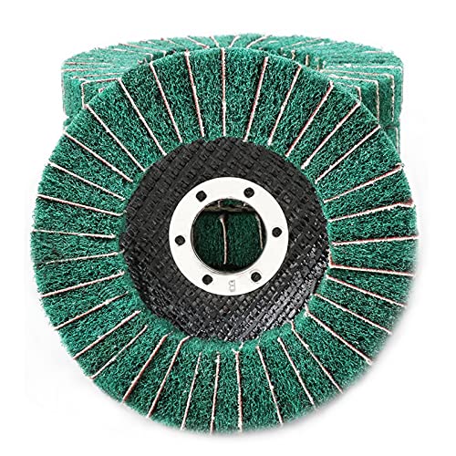 Fächerscheibe aus Nylonfaser, 11,4 cm, 5 Stück Scheuerschwamm für Winkelschleifer, Nylon-Polierscheibe, Körnung 120 Cover