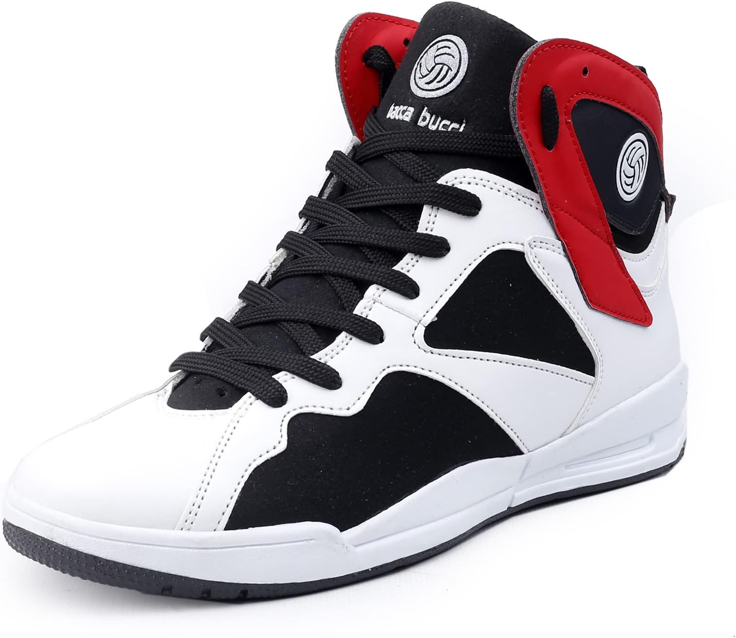 Bacca Bucci Men's Comfy Mid-Top Casual Chunky Streetwear Fashion Sneakers | Solid Color Pattern with Rubber Outsole