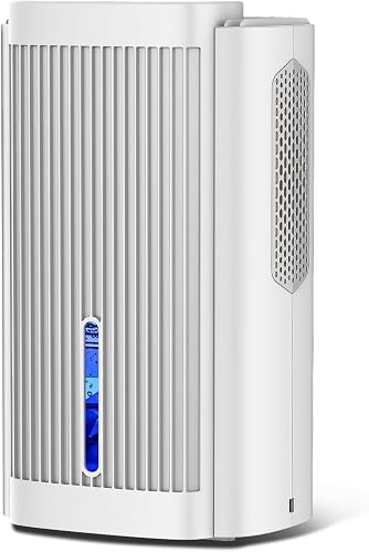 Deshumidificador Eléctrico de 2,5 L – Absorbedor de Humedad Ultra Silencioso (<28 dB) para Hogar y Dormitorio – Modo Sueño, Luz LED de 7 Colores y Apagado Automático(blanco)