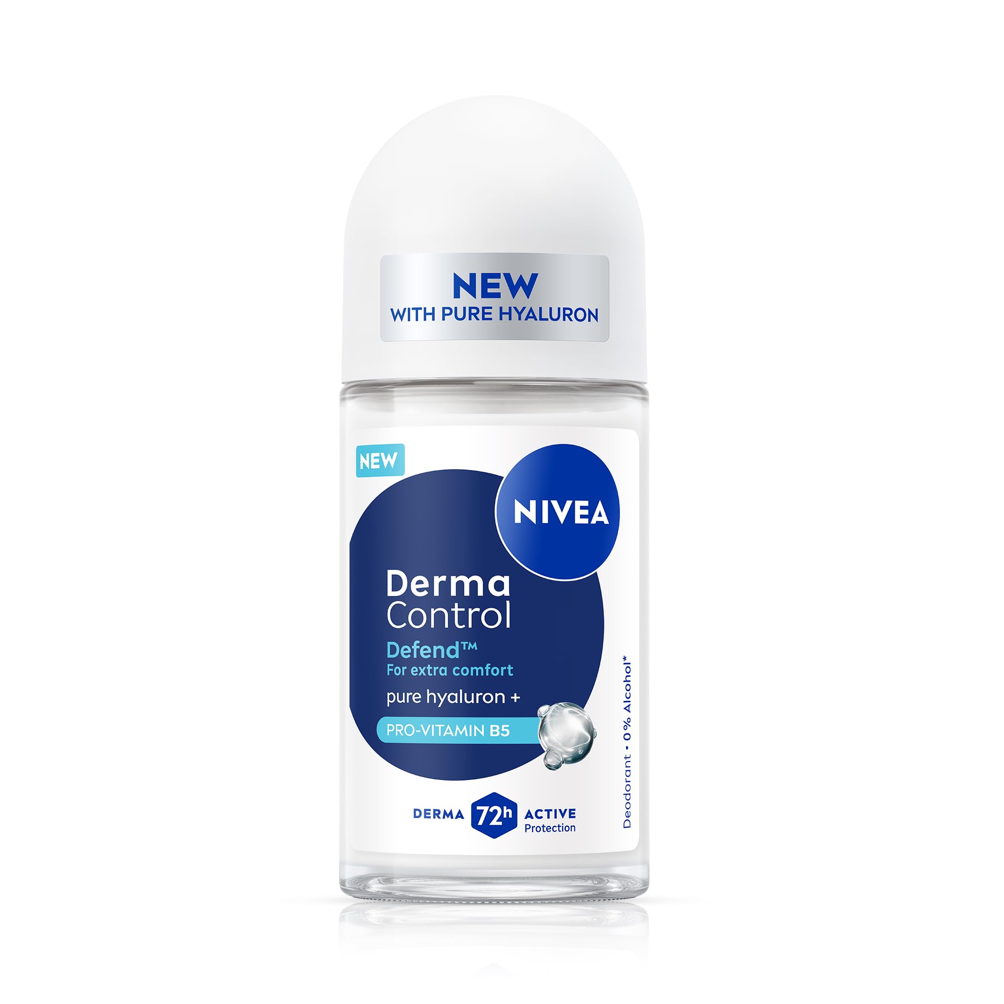 NIVEA Derma Control Defend, 0% Alcohol, Pure Hyaluron & ProVitB5, Underarm RollOn Women 50ml-picture-27