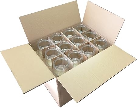 Afracam 300 ml Metal Siyah Kapaklı Şeffaf Cam Kavanoz 24 Adet