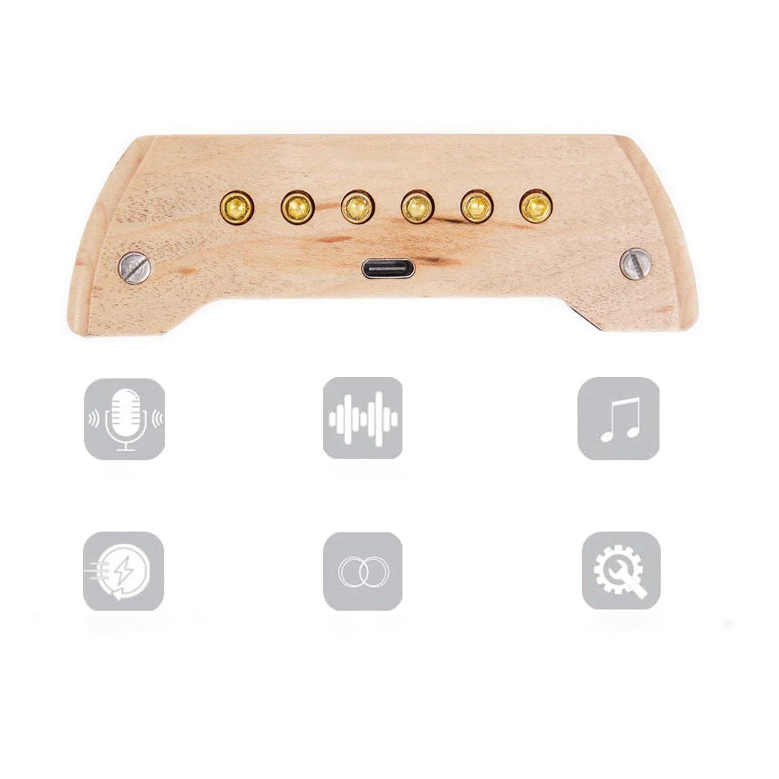JC-A2 Pickup Per Chitarra Acustica Accessori Per Chitarra Pickup Attivo A Doppia Bobina Per Chitarra Acustica Accessori Per Chitarra(Burlywood)