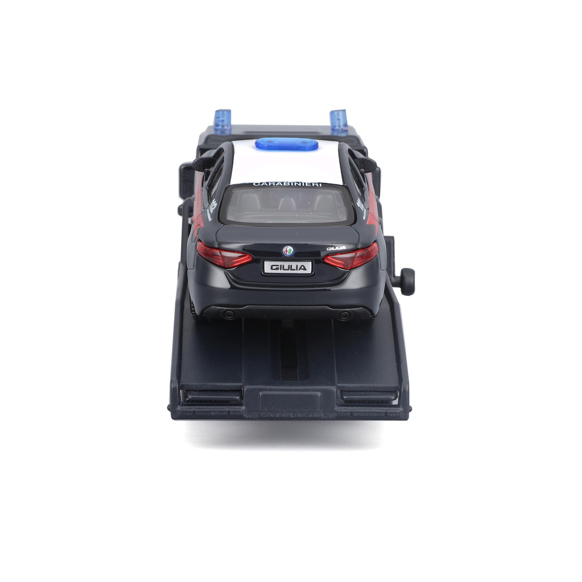 BBURAGO Carro Attrezzi Carabinieri con Auto, Scala 1:43, Modello Diecast con Licenza Ufficiale, Dettagli Realistici, Età 3+