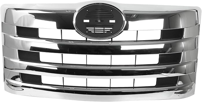 Front Chrome Grille Chrome Horizontal Billet Main Grille Compatible with 2011-2016 Hino 238 268 338 Replacement# 2062665632