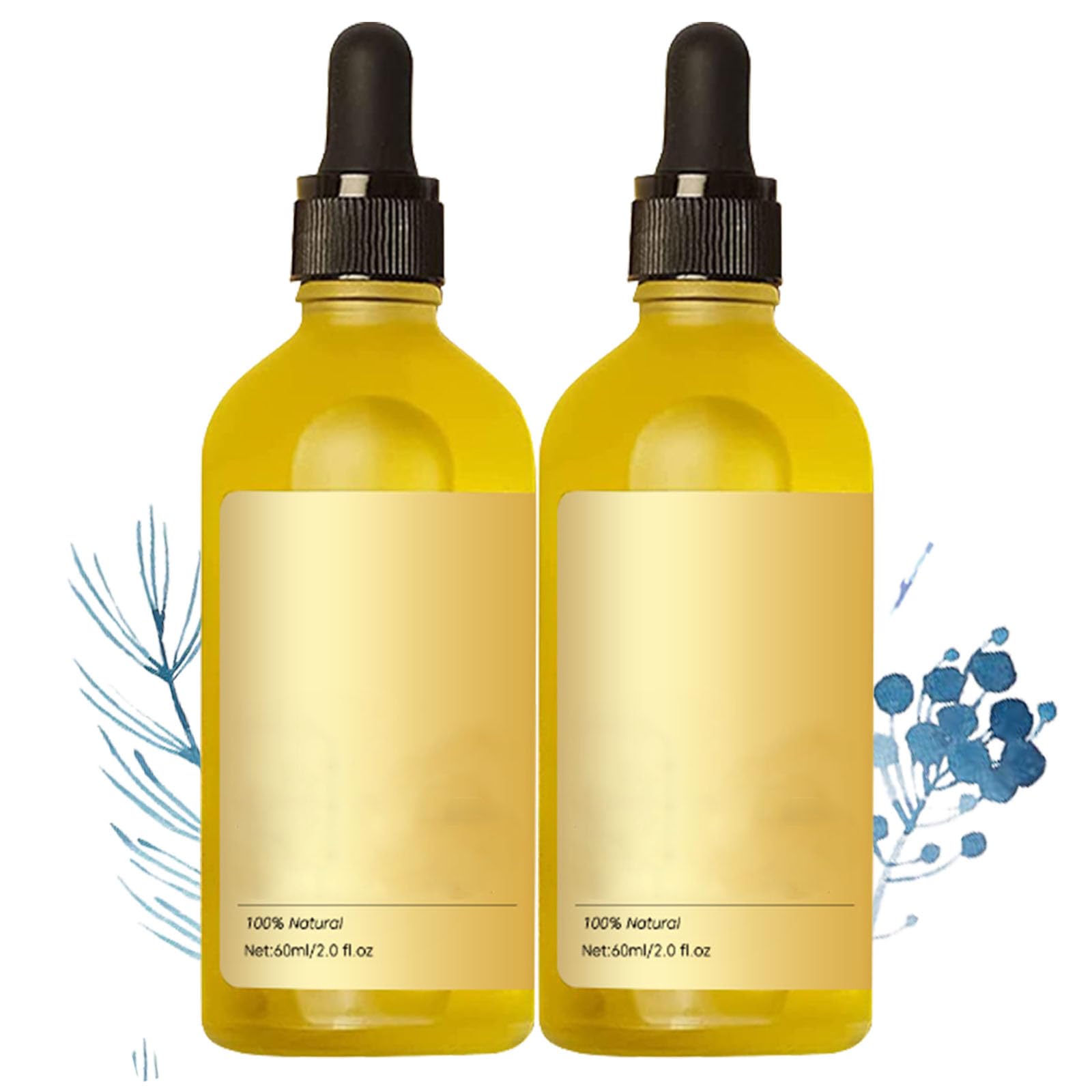 Natural Rosemary Oil For Hair Growth Organic, for Dry, Damaged and Thin Hair (2pcs)