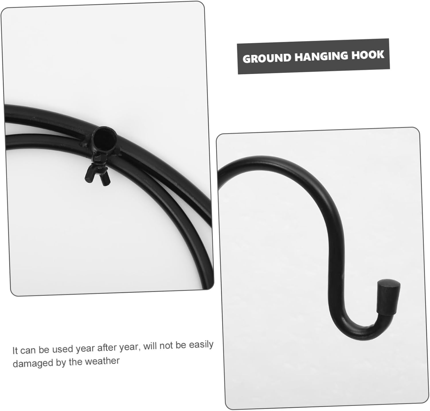 LIFKOME Detachable Garden Hook Vintage Style Shepherds Crook for Outdoor Decor Plant Hanging Flowerpot Bird Feeder Solar Lantern