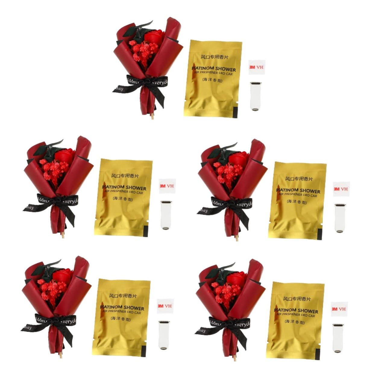 SUPVOX 5pezzi Profumatore Per Auto Bouquet Secchi Clip Per Facile Da Installare Decorazione Elegante Per Auto e Domestici