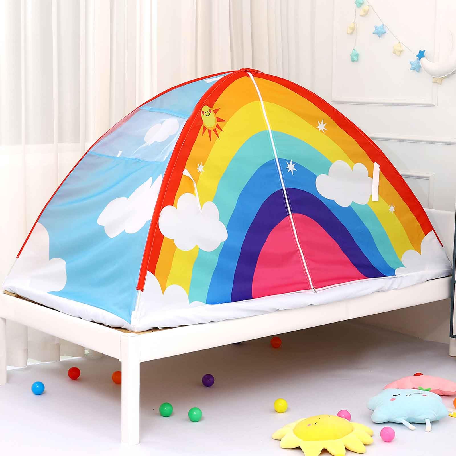 DragonNook Kid Bed Tent -Twin Play tent Baby Toddlers Dream playhouse for Bedroom Decor Indoor Games Twin Size Bed Canopy