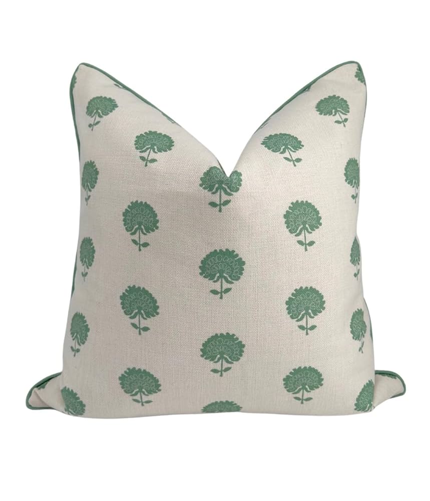 Amazon.com: Jillien Harbor Marco Green Blockprint Premium