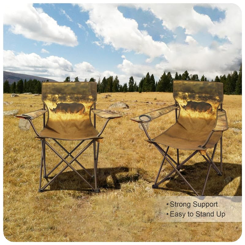 Chaise De Camping Pliante Avec Table Latérale & Sac Isotherme,Chaise De