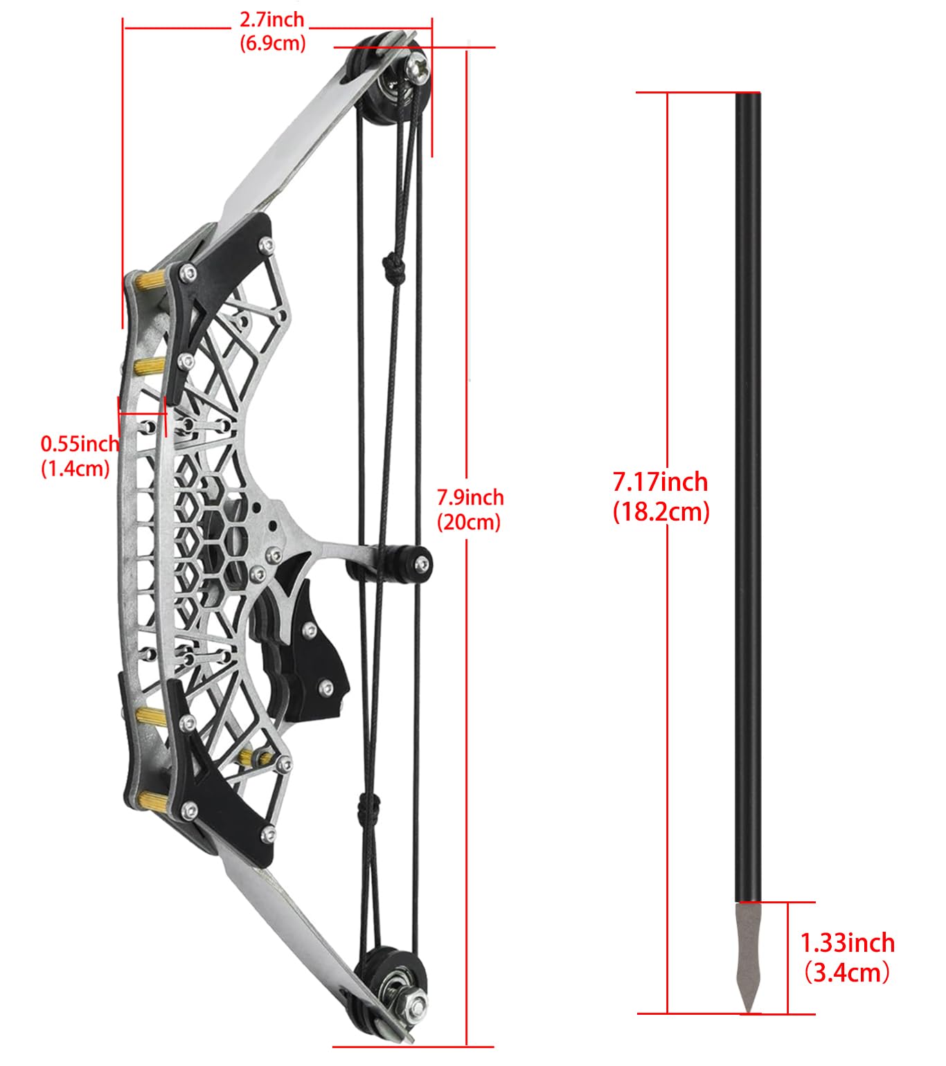 Mini arc et flèche Mini arc à poulies de poche Arc cure-dent Tir à l