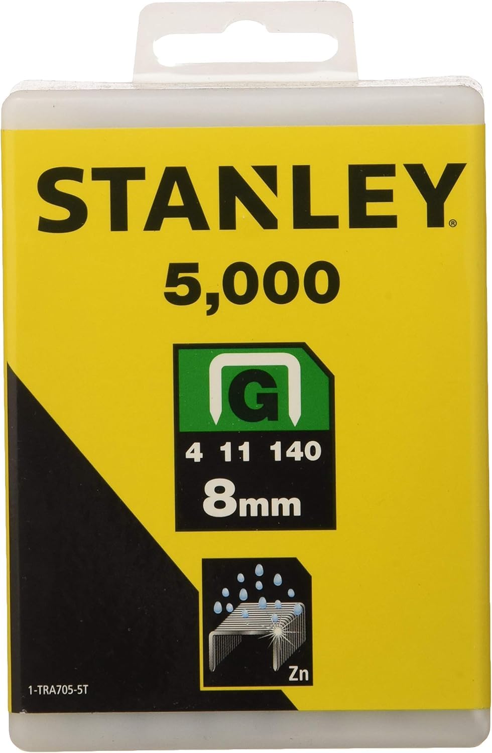 STANLEY 6-PHT150 Martello Aggraffatore PHT150 - punto tipo “G”﻿ + Set di graffette robuste tipo G, 8 mm, 5000 pz