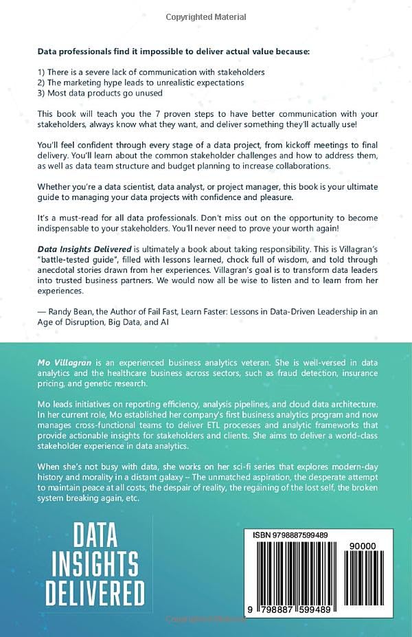 Miniatura 2 de Data Insights Delivered 7 Proven Steps to Understand Stakeholders, Manage Expectations, and Deliver Actual Value